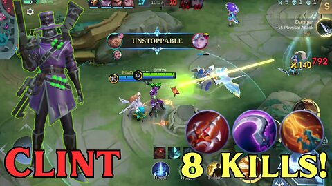 8 Kills! MVP!! Mythic Ranked Clint! | MLBB | Mobile Legends | Mobile Legends: Bang Bang |