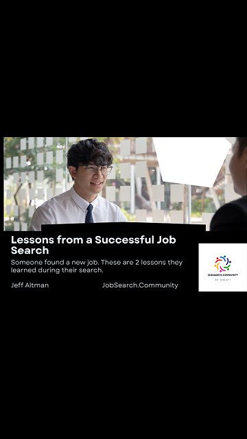 2 Lessons From a Successful Job Search