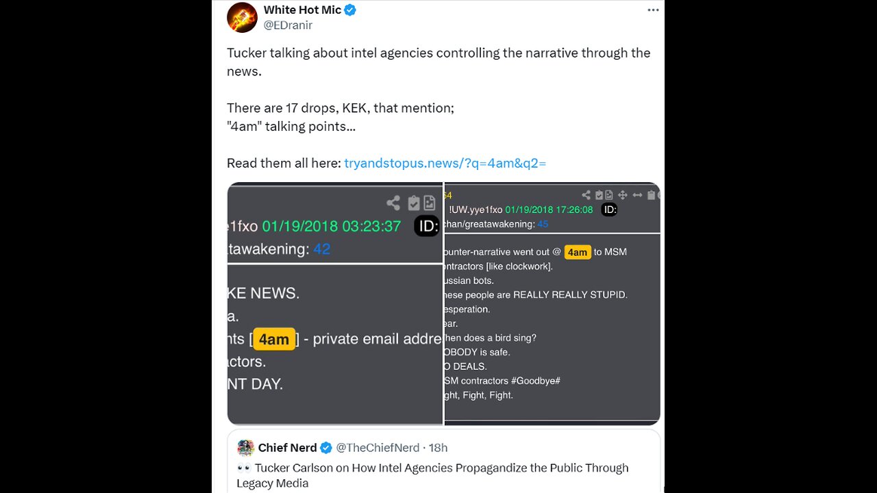 👀 Tucker Carlson on How Intel Agencies Propagandize the Public Through Legacy Media