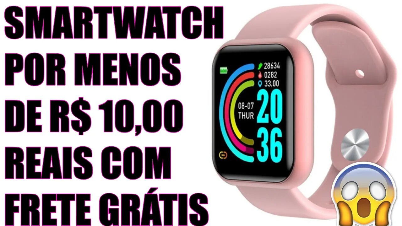 SMARTWATCH D20/Y68 POR MENOS DE 10 REAIS!!😲😲😲😲😲😲FRETE GRATIS!!