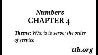 Numbers Chapter 4 (Bible Study)