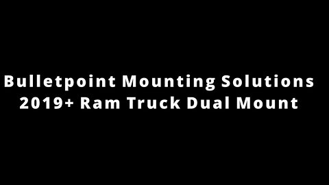 Bulletpoint Mounting Solutions 2019+ Ram Dual Phone Mount- Tabletop and Install