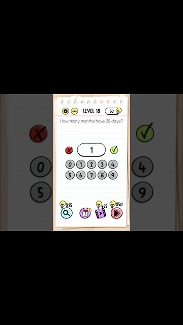 Brain Test Tricky Puzzles Level 18 How many months have 28 days?