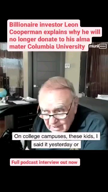 Billion errors explains why he won't donate to Columbia University ant more