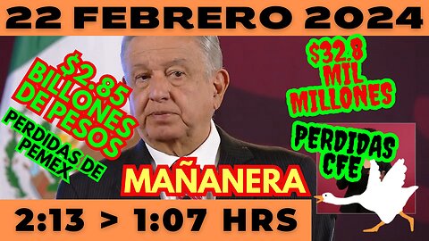 💩🐣👶 AMLITO | Mañanera *Jueves 22 de febrero 2024* | El gansito veloz 3:10 a 1:39.