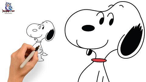 How to Draw Snoopy from Peanuts - Step by Step