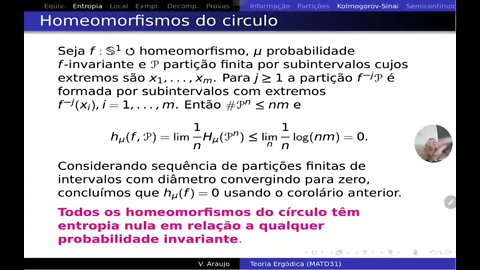 Teoria Ergódica: Partição geradora em e. métricos e invariância da entropia por equivalência