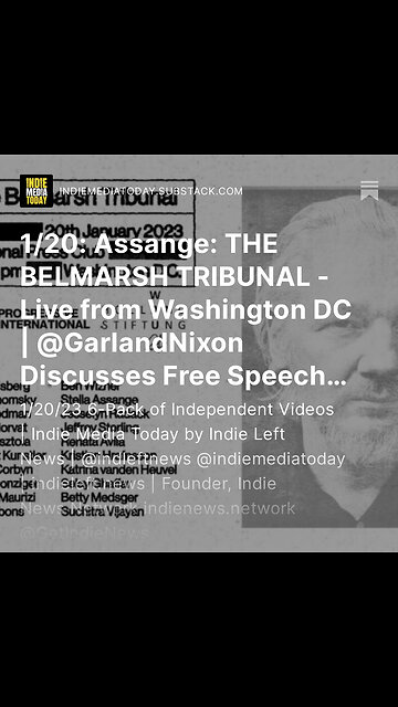 1/20: Assange: THE BELMARSH TRIBUNAL - Live from Washington DC | Garland Nixon, Glenn Greenwald +