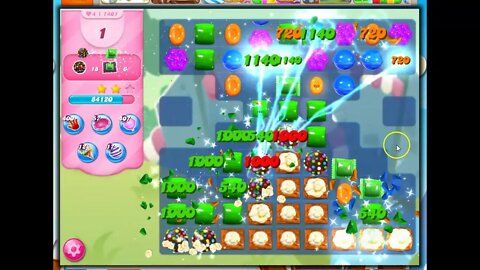 Candy Crush Level 1401 Talkthrough, 12 Moves 0 Boosters