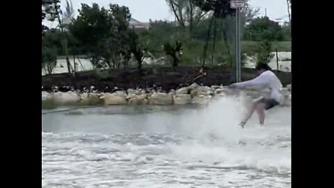 Florida Man Seen Wakeboarding on Flooded Streets as Hurricane Ian Approaches