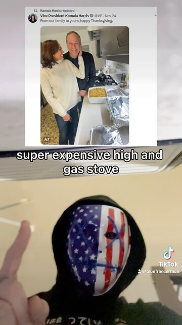 🧊 Kamala Calls For Gas Stove Ban Then Poses For Pictures in Front of Her Gas Stove