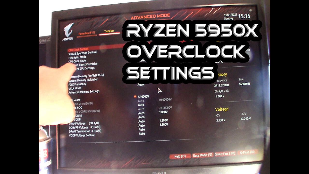 Ryzen 5950X Raptoreum Overclock Undervolt Settings Gigabyte Bios