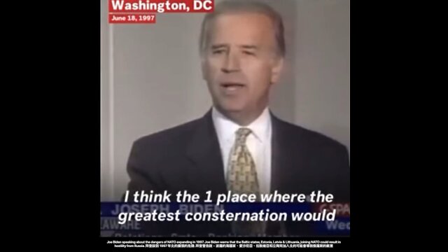 Biden (prediction came true) speaking about the dangers of NATO expanding in 1997