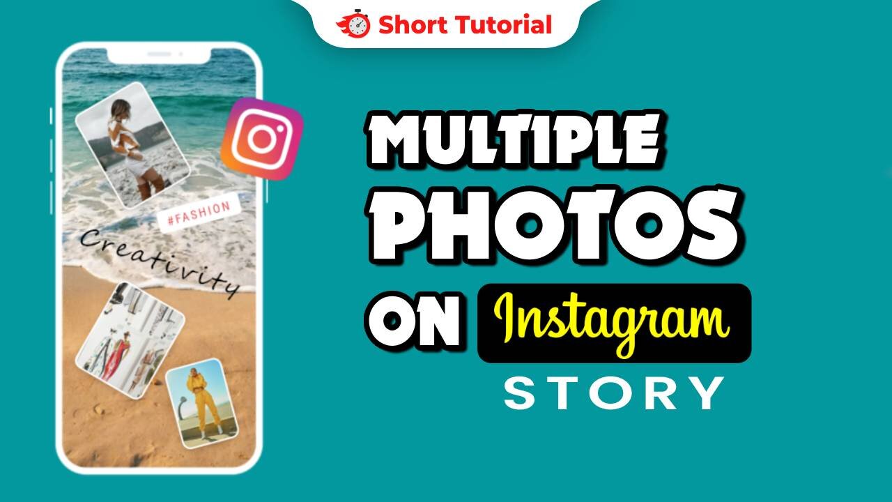 📸🌟 How to add multiple photos to Instagram story ! 🚀🎉