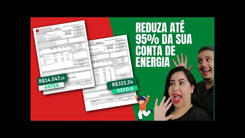 Reduza até 95% da sua conta de energia #dica #grserviçosfinanceiros