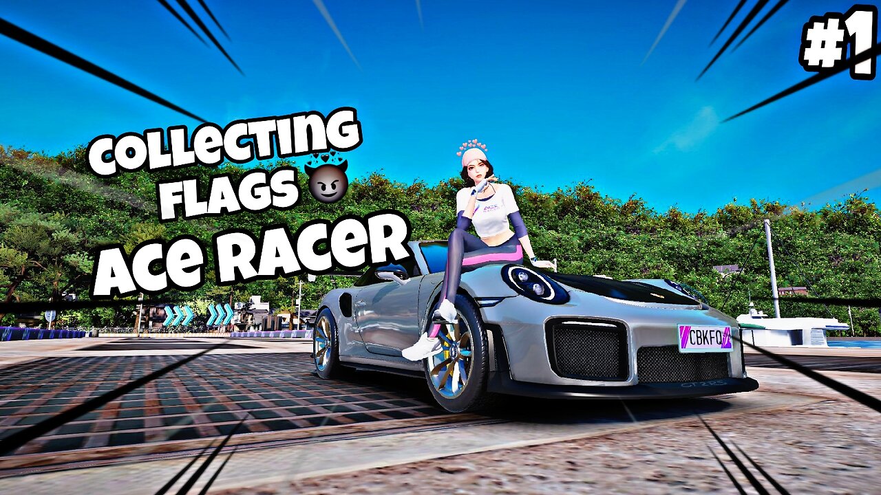 Collecting flags using Porche 911 GT2 RS || ace racer || high graphic