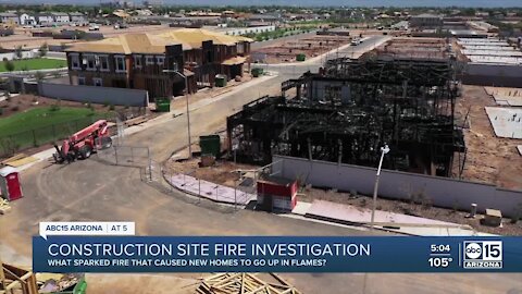 Investigators working to determine what caused massive fire at construction site