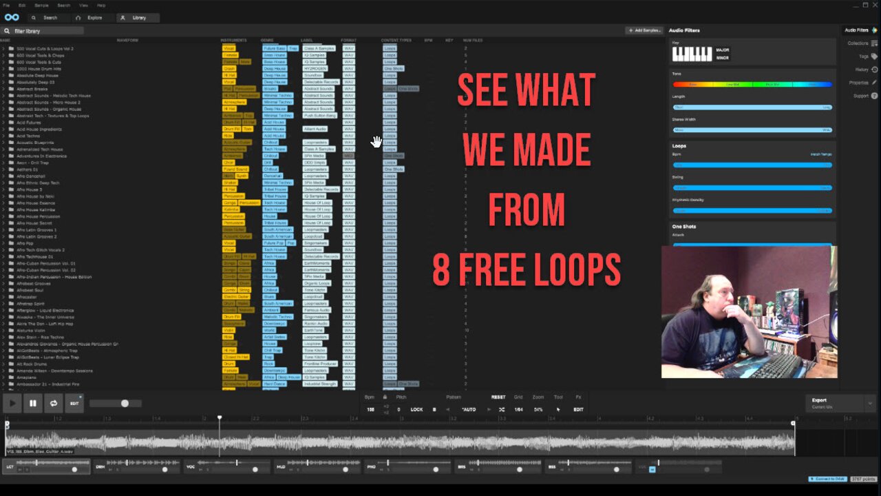 Making Music with my 8 FREE Loops in Loopcloud