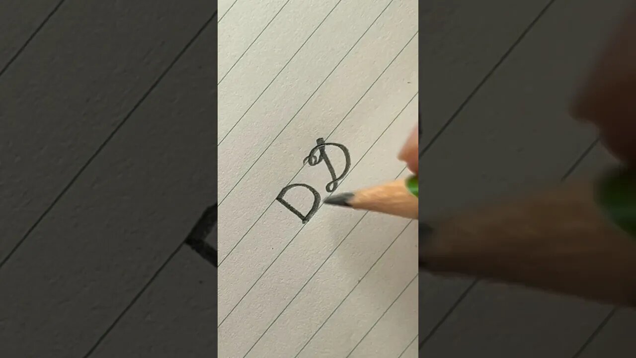 Two ways to write āDā š¤© | which in do you prefer? #cursivewriting