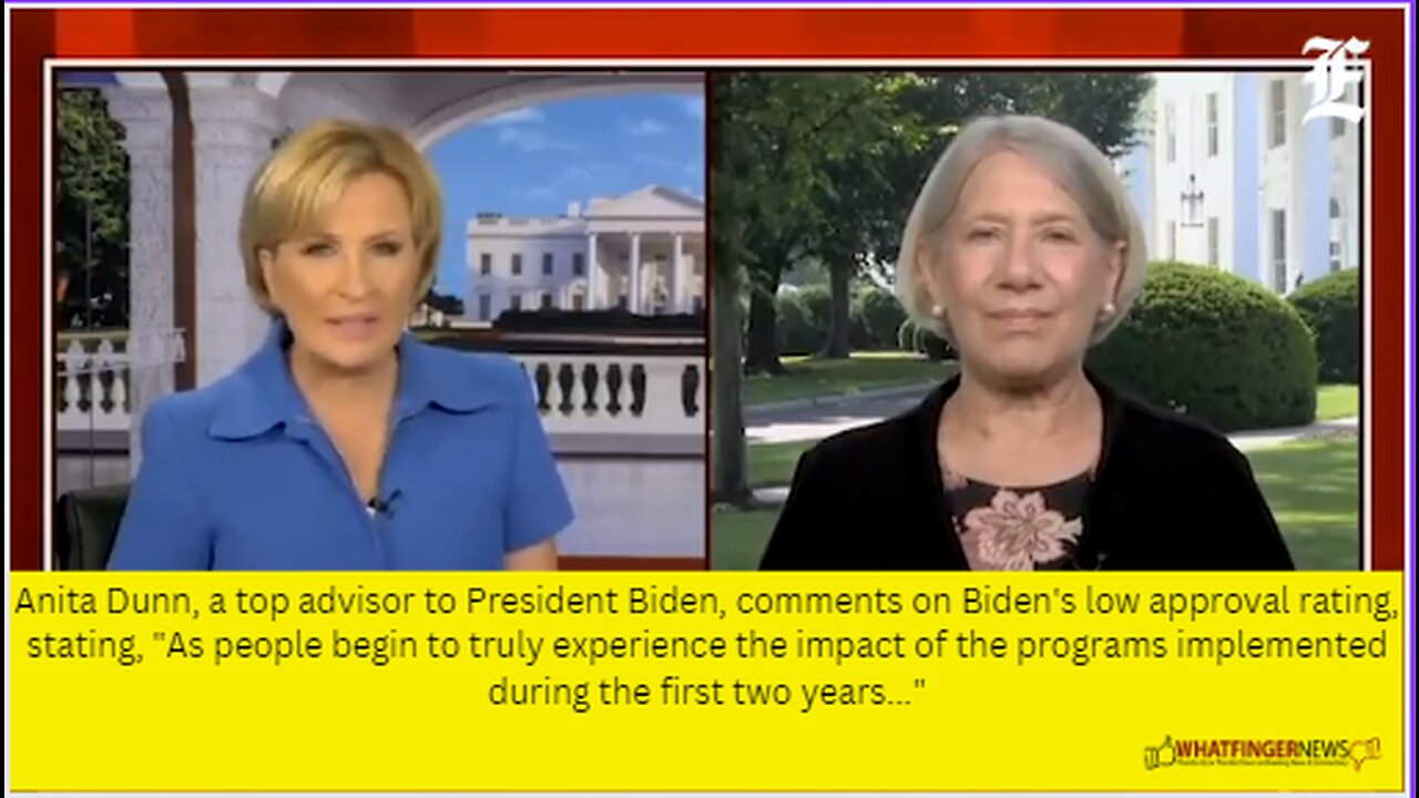 Anita Dunn, a top advisor to President Biden, comments on Biden's low approval rating