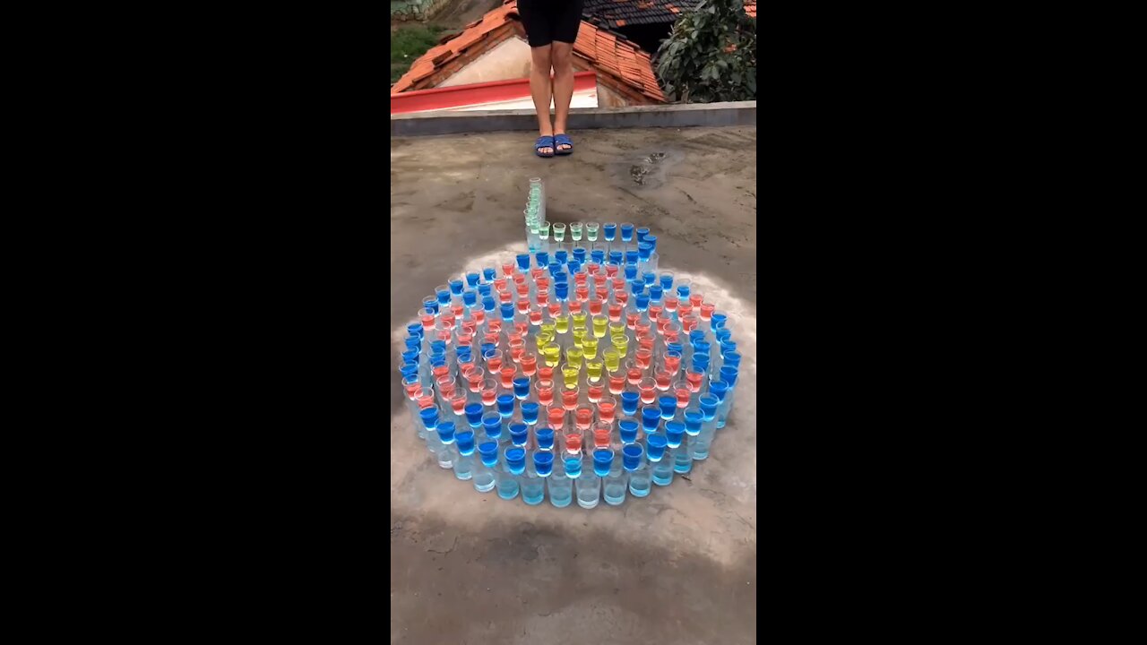 Amazing Rainbow Cup Dominos Effect ! Part 5