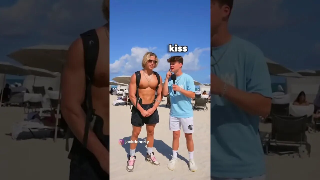 Kiss or slap #jackdoherty #viral #streetinterview #prank #funny