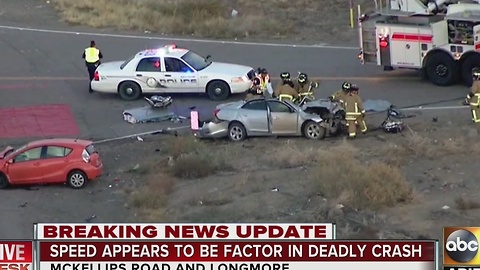 Speed appears to be a factor in deadly crash