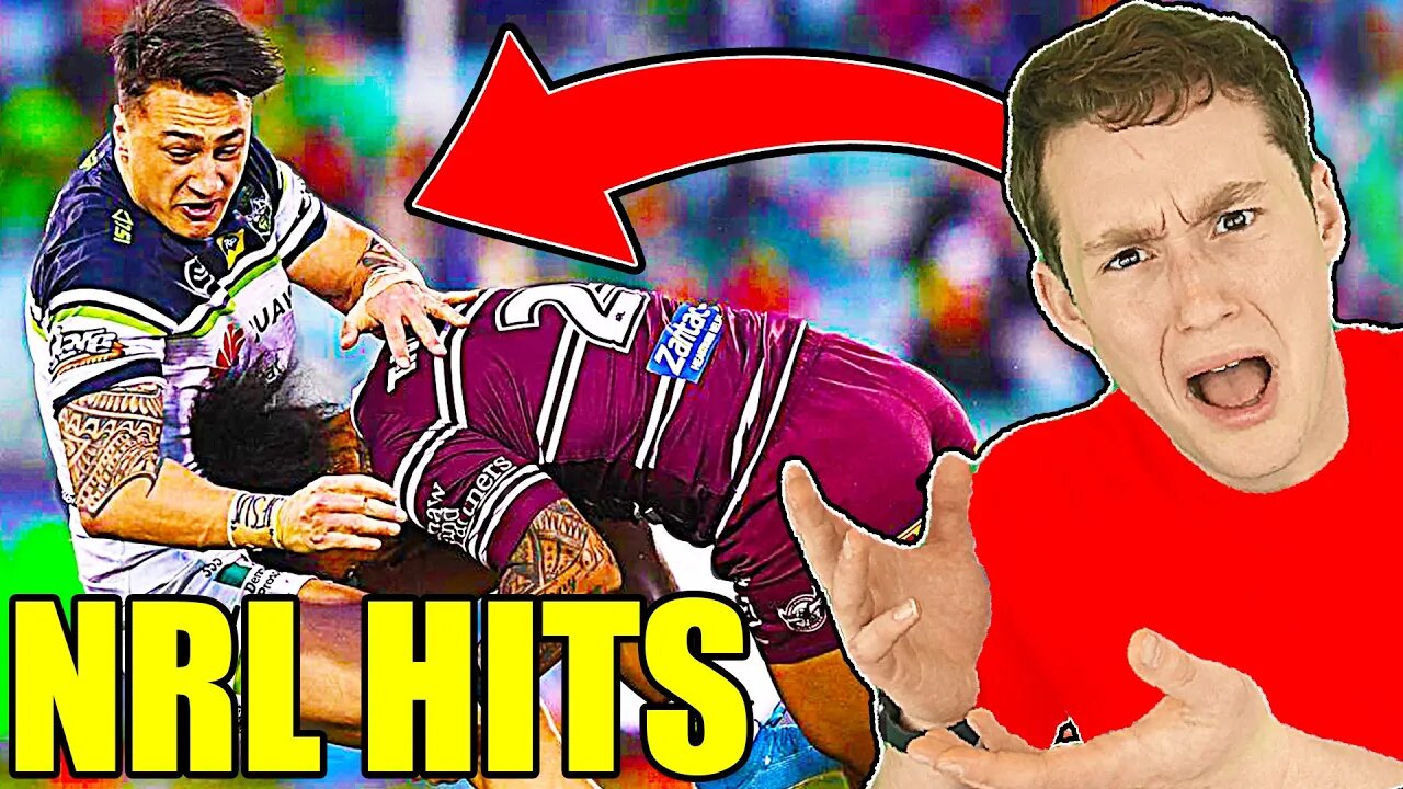 AMERICAN REACTS TO NRL HARDEST HITS (better than normal rugby?)