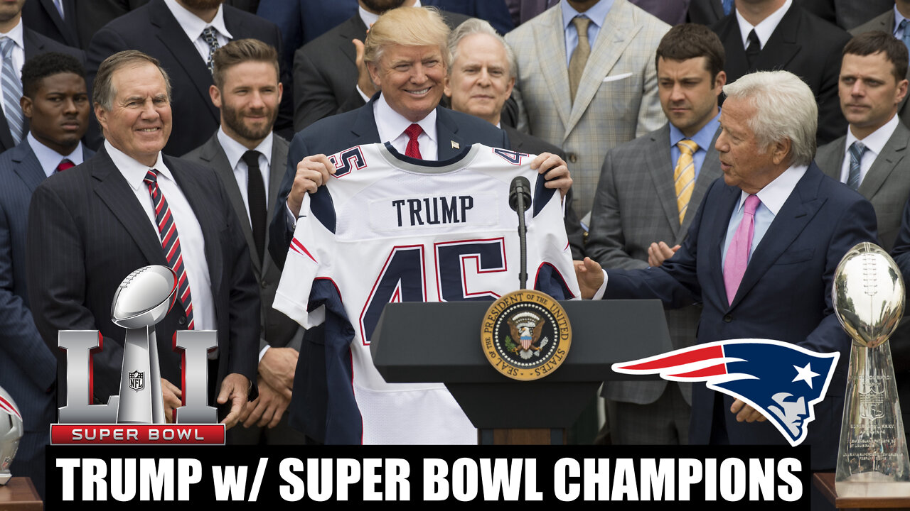 President Trump Welcomes the New England Patriots - Super Bowl 51 Champions FULL SPEECH (2017)