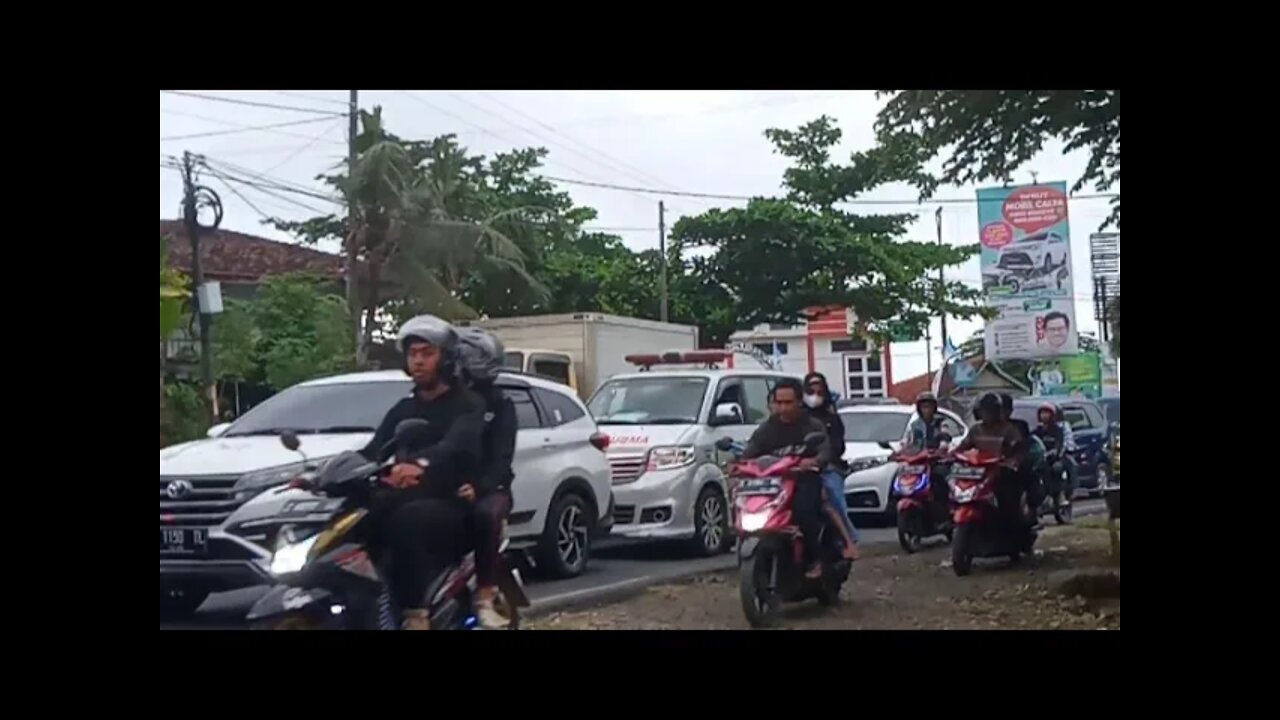 Jalan Raya Emplak Pangandaran Macet Minggu 8 mei 2022 || info pantai pangandaran hari ini