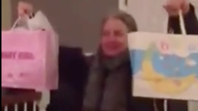 Mother in Law's priceless reaction to gender reveal, what bag will be picked?