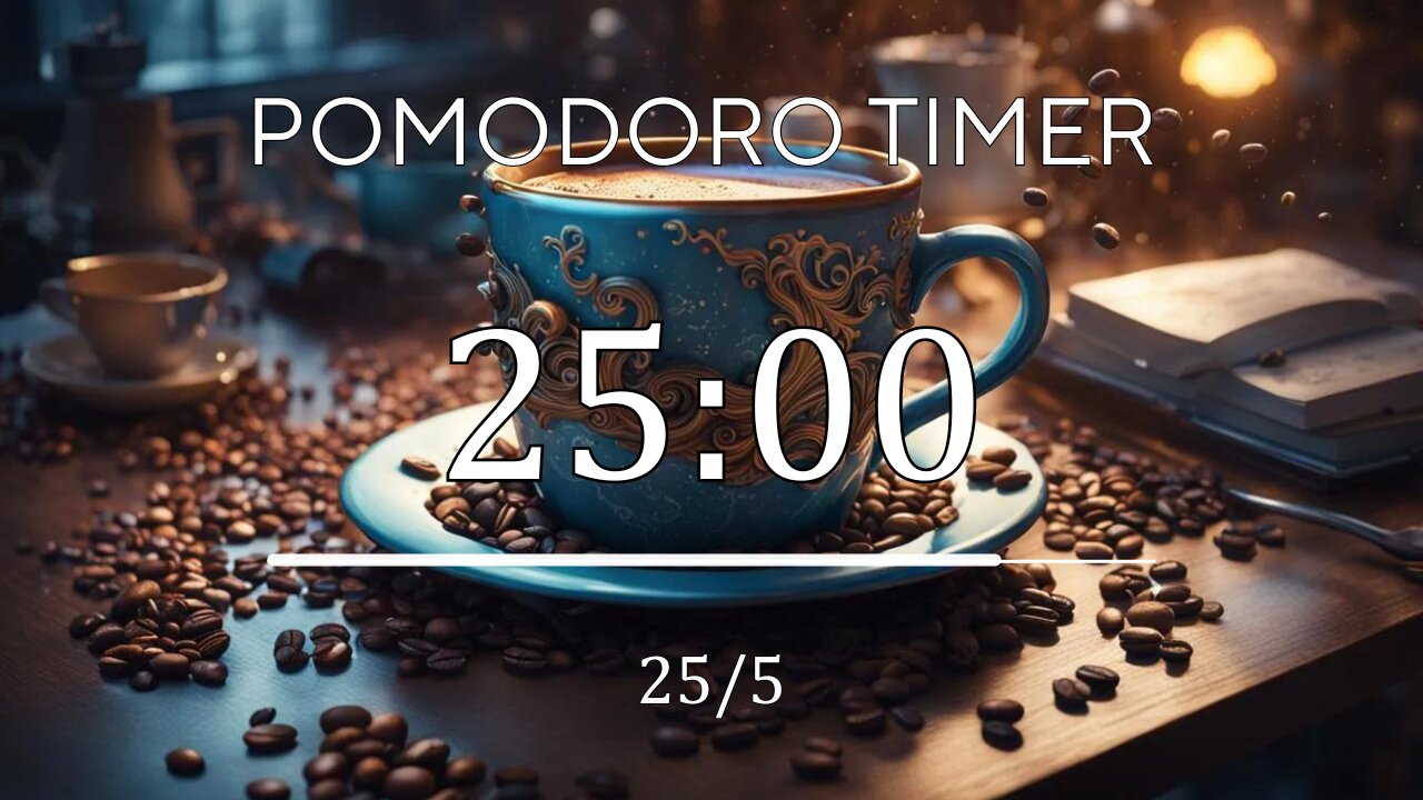 Pomodoro Technique 25/5 ☕ Jazz music for Relaxing, Studying and Working ☕