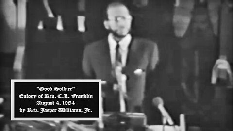 Rev. Jasper Williams Eulogizes || Rev. C.L. Franklin In 1984 !!