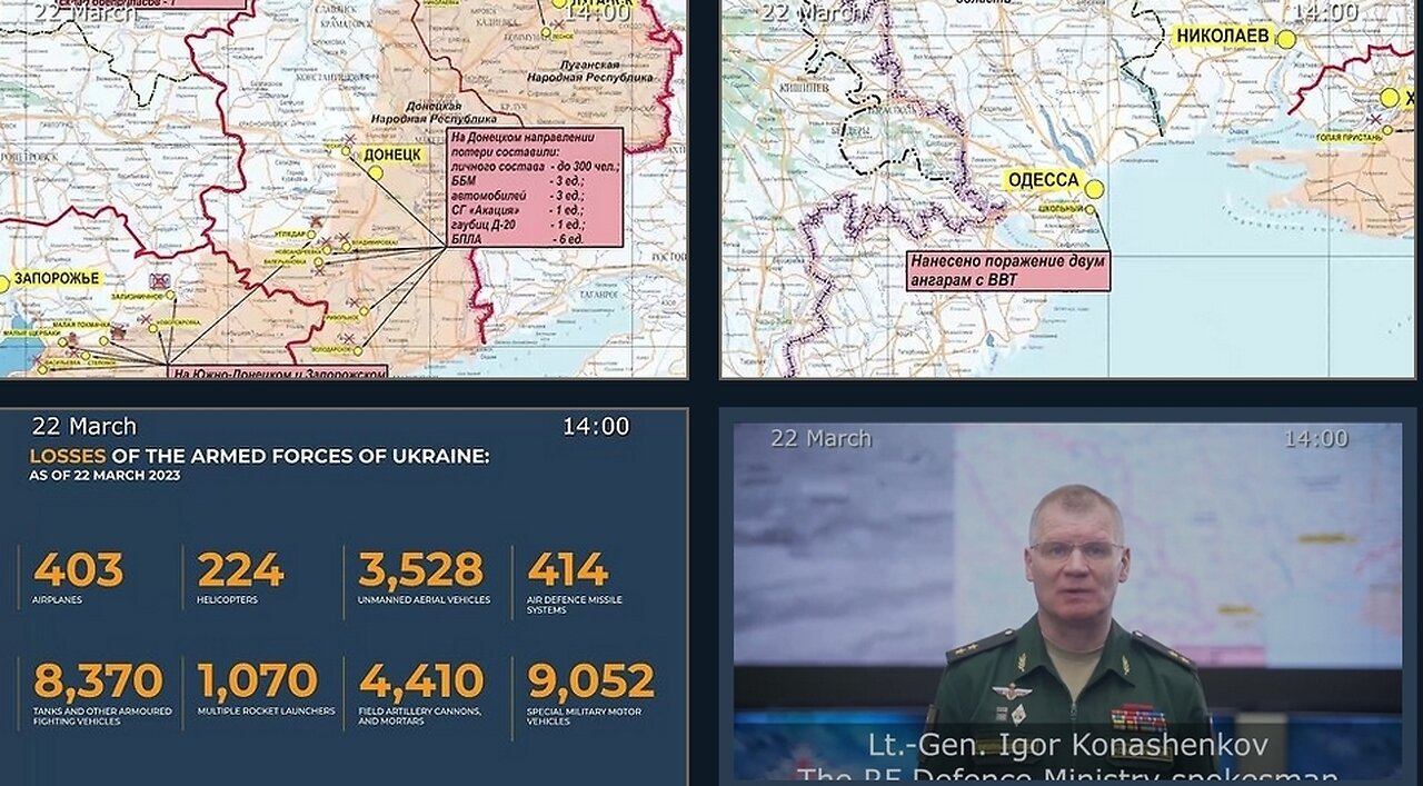 22.03.23 - 🎯 ⚡️ Russian Defence Ministry report on the progress of the deNAZIfication of Ukraine