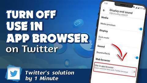 How to turn off use in app browser on Twitter