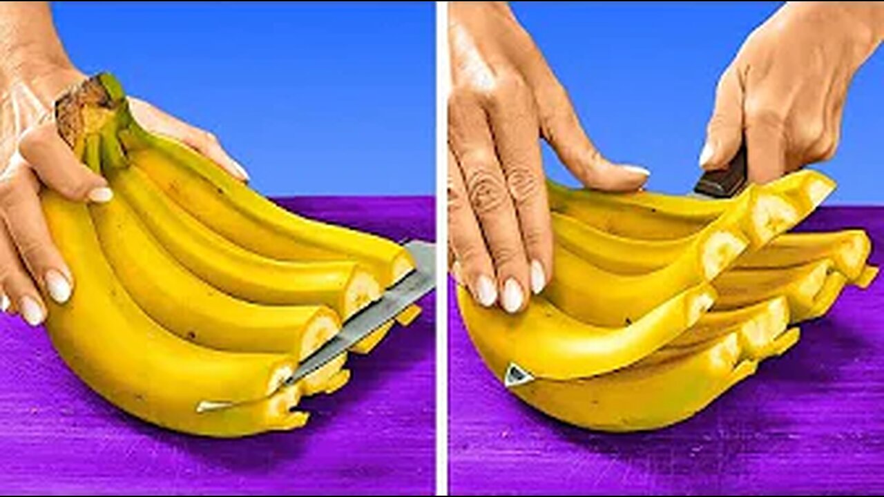 How To Peel & Cut Banana 🍌🍌🍌 How to Peel And Slice Fruits And Vegetables 🍊