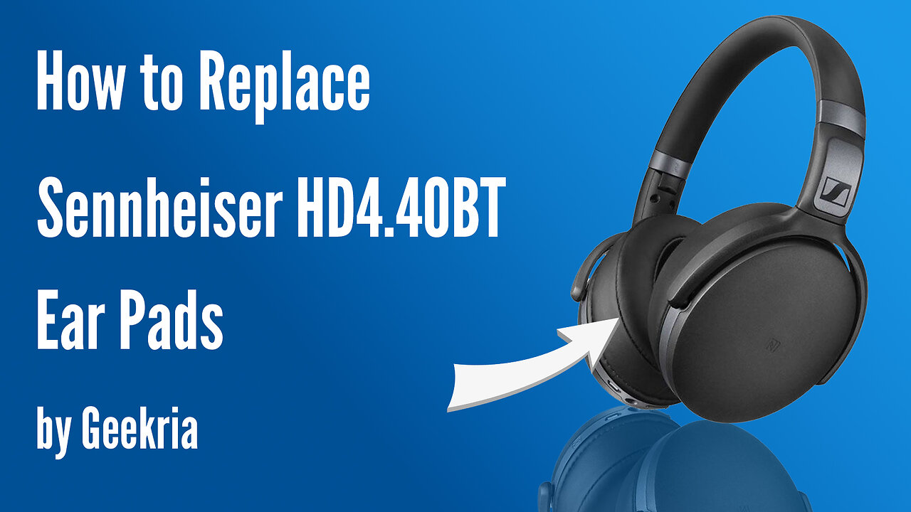 How to Replace Sennheiser HD4.40BT Headphones Ear Pads / Cushions | Geekria