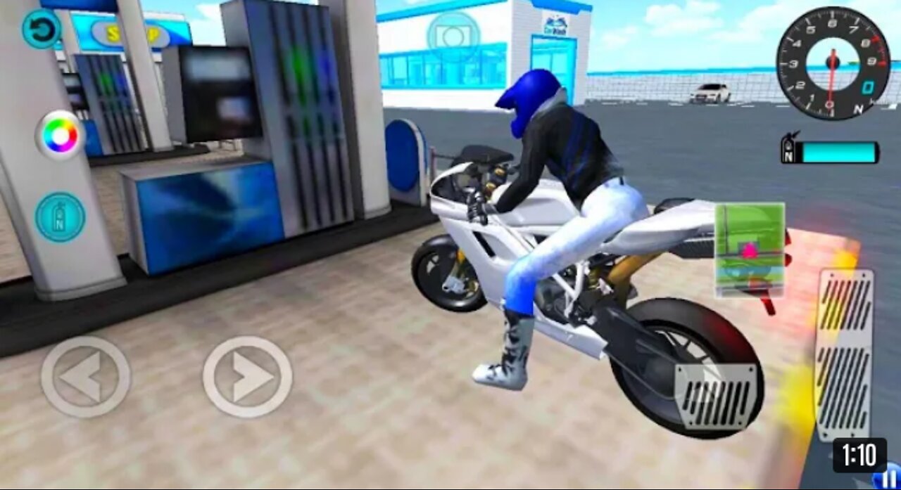 Red Bike Fuel Station - 3D Driving Class Gameplay - Best Android Gameplay