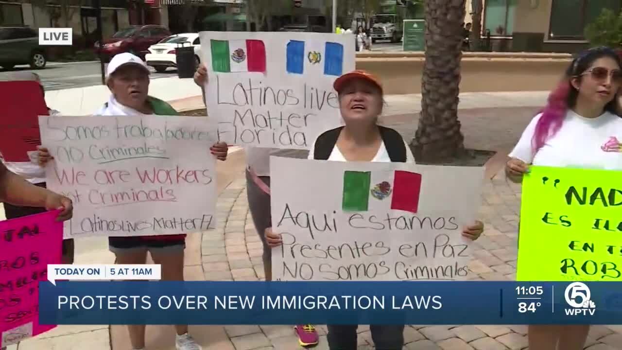 Protests held to oppose new Florida immigration laws