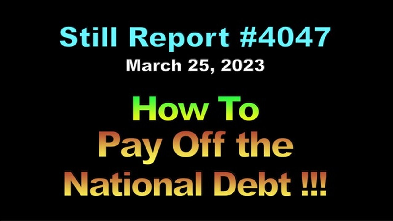 How to Pay Off the National Debt, 4047