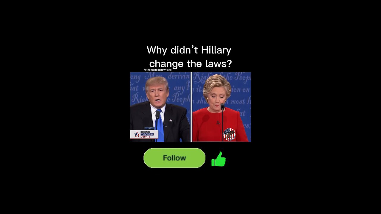 Why didn’t Hillary change the laws?