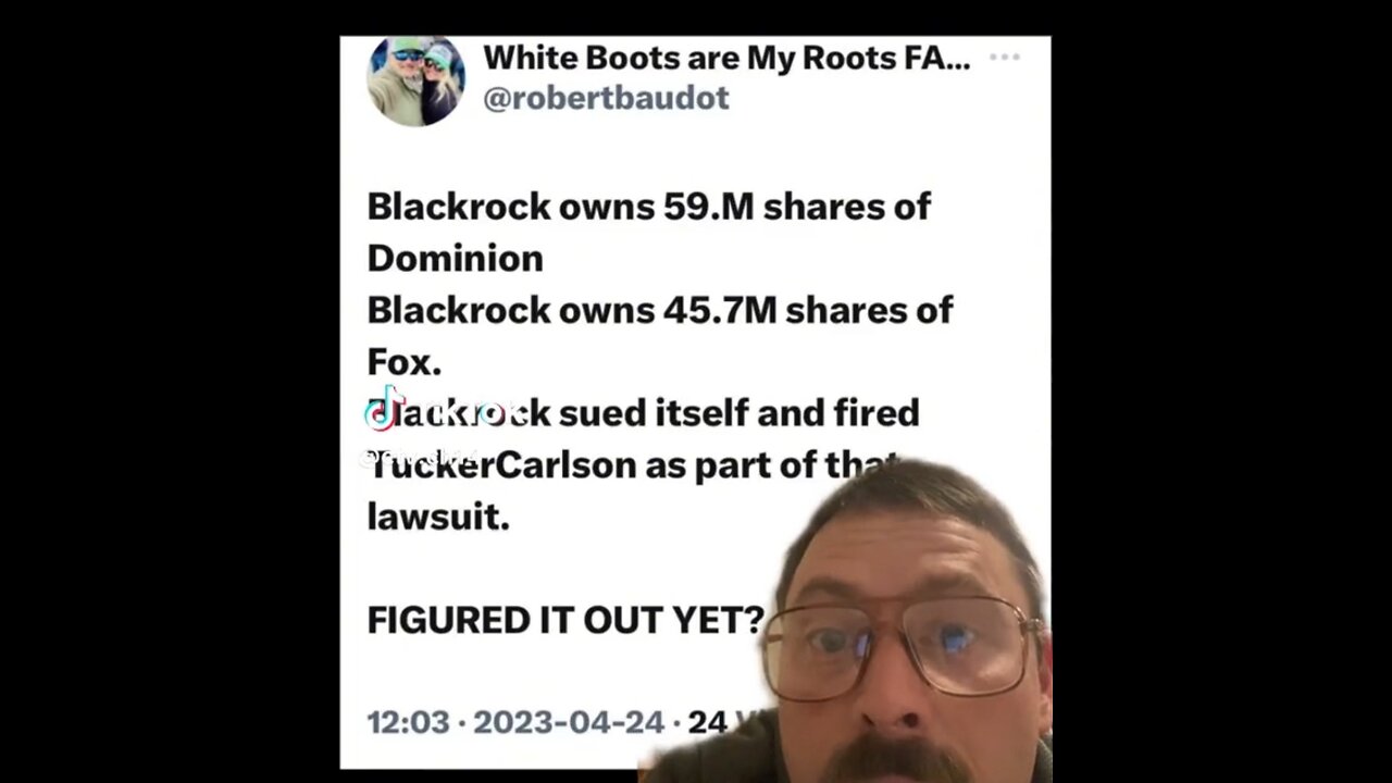 WAIT🤔🤷‍♀️ WHAT🤷‍♀️🤔BLACKROCK OWNS FOX & DOMINION SO REALLY THEY JUST SUED THEMSELVES