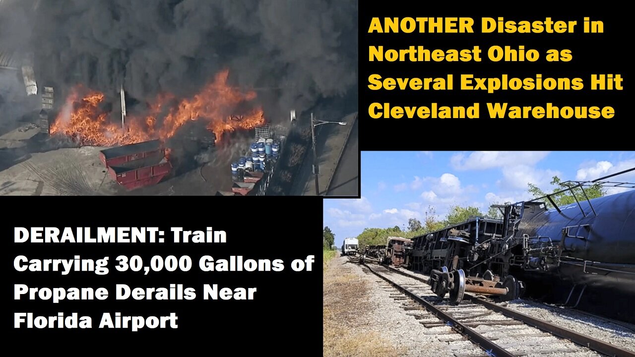 Explosions Hit Cleveland Warehouse, Also Another Train Derailment, This One In Florida