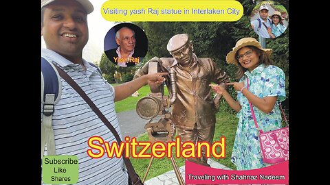 Yash chopra statue in Switzerland