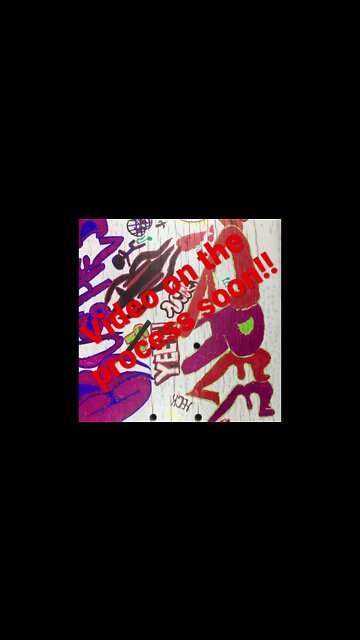 Graffiti art on skate board