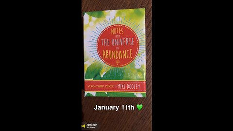 1/11/23 oracle card: admirable