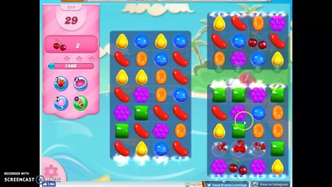 Candy Crush Level 614 Audio Talkthrough, 3 Stars 0 Boosters
