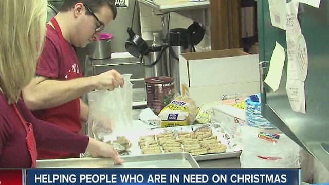 Helping people who are in need on Christmas