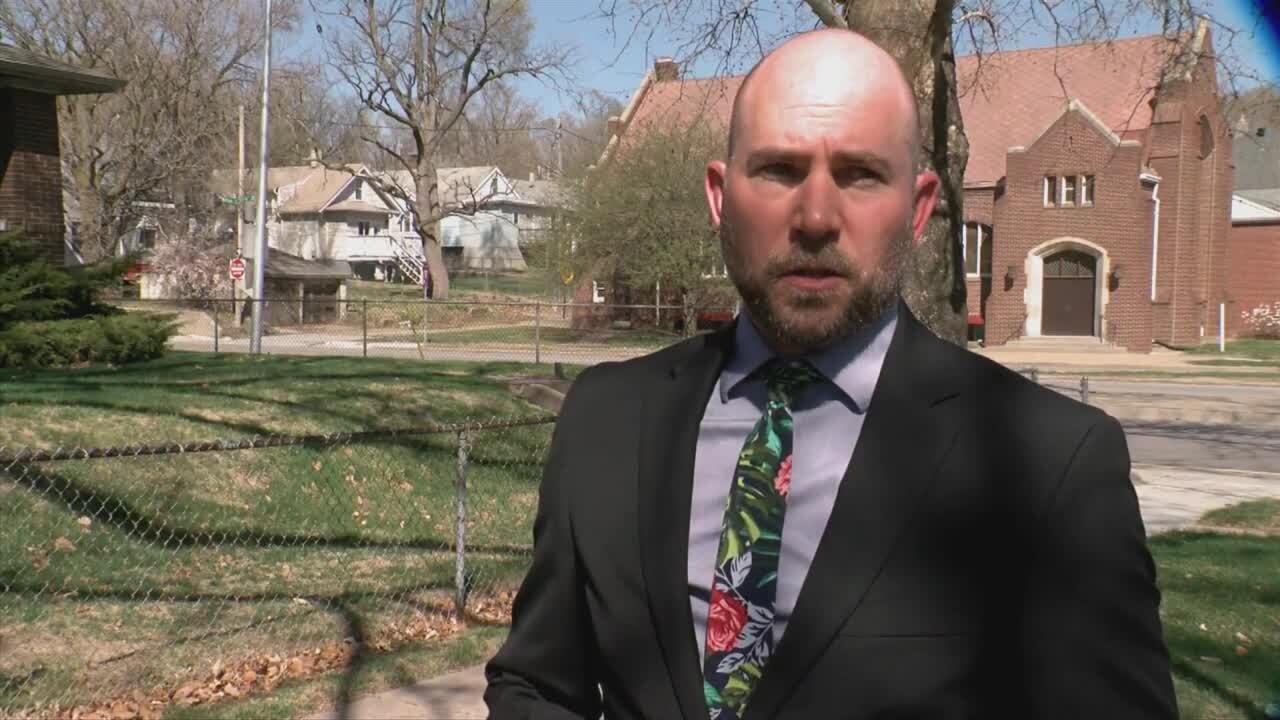 Ofc. Michael Pecha with OPD briefs press on pursuit in Omaha Wednesday afternoon