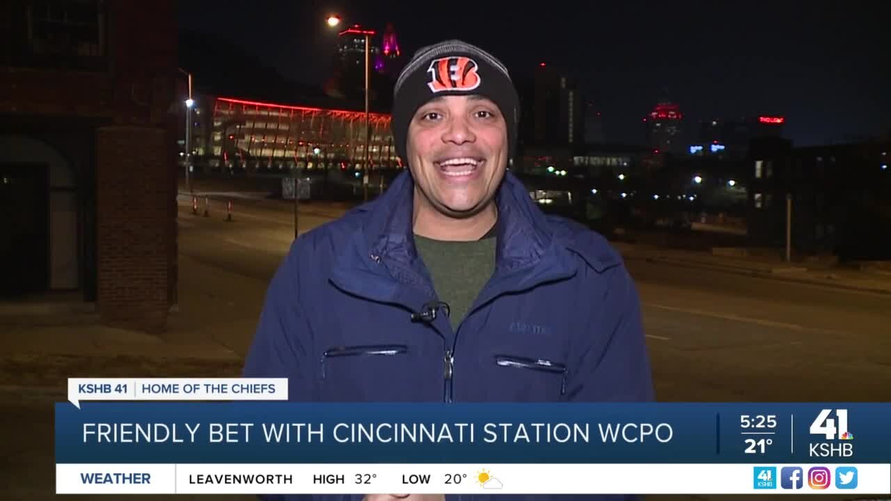 Friendly bet with Cincinnati station WCPO